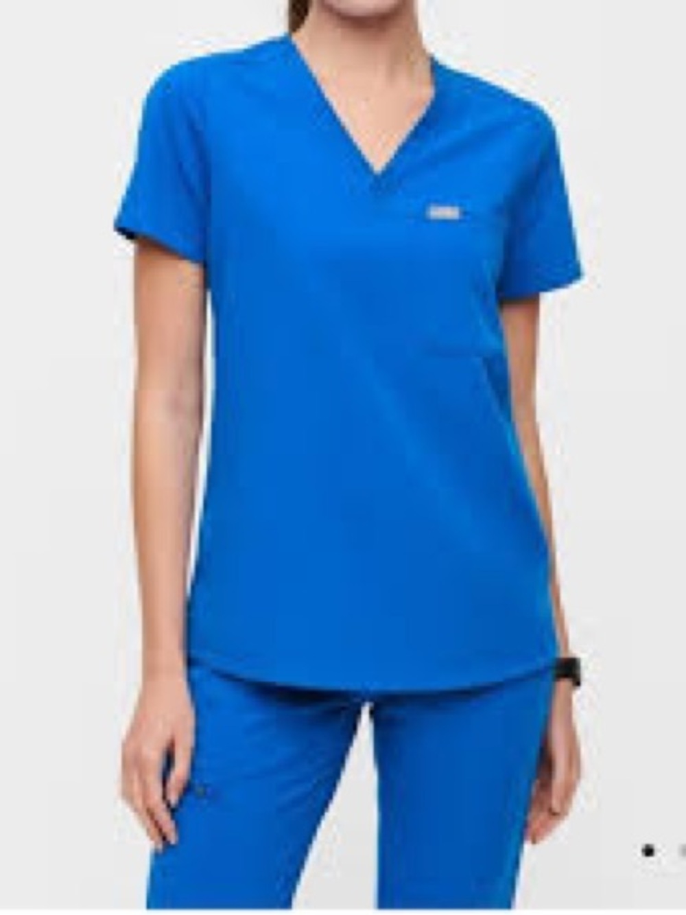 FIGS Catarina One-Pocket Scrub Top in Royal Blue